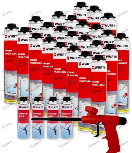 Würth Комплект с пистолетом-аппликатором Utensili per materiali isolamento e schiume 0988006036