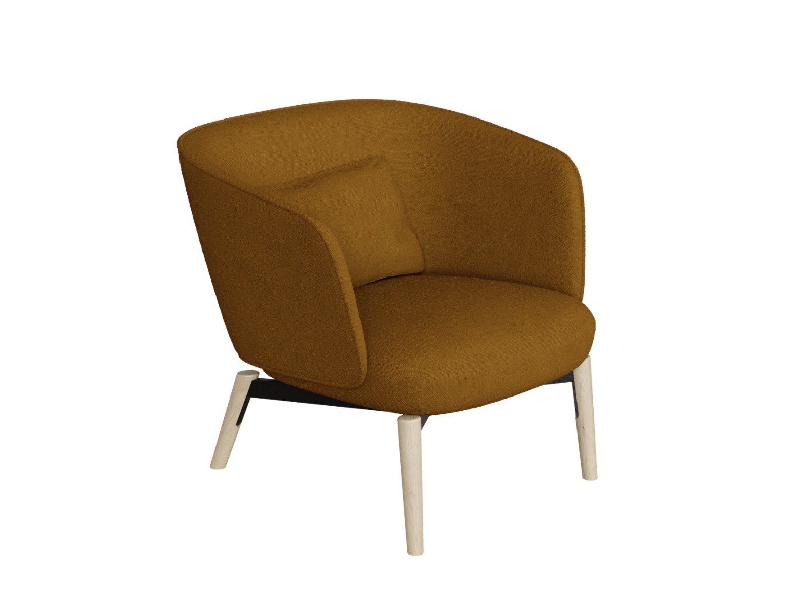 Кресло с подлокотниками из ткани и деревянной основой Grado Design Beos ARCH-00033561 - Вид №1