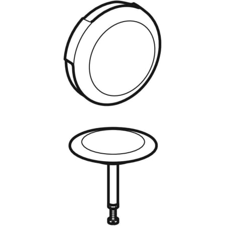 150.221.45.1 Декоративный комплект Geberit d52, для слива-перелива для ванн с поворотным механизмом Geberit  - Вид №1