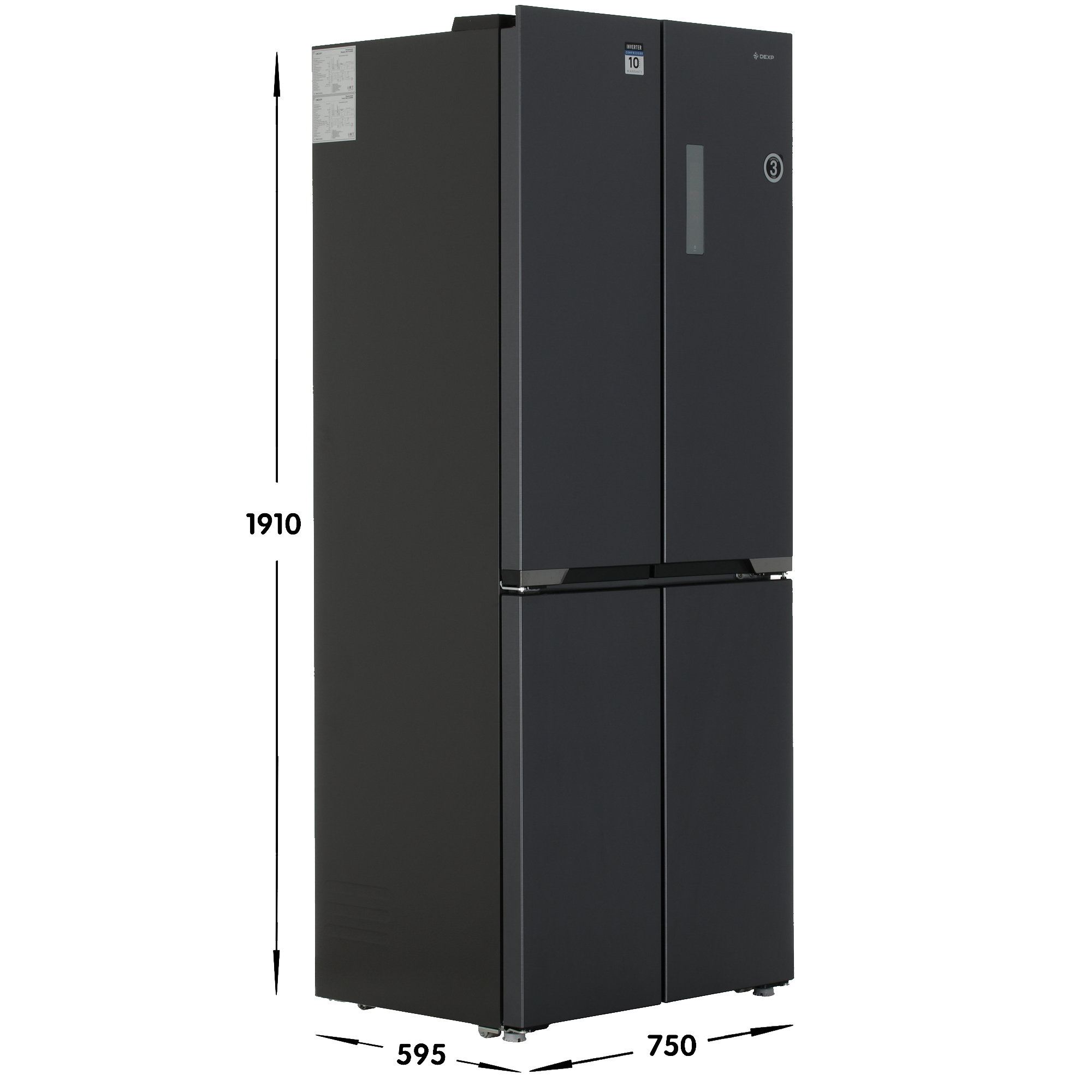 9130803 Холодильник многодверный   DEXP MCr4-45AMA серый STDN-0050770 - Вид №6