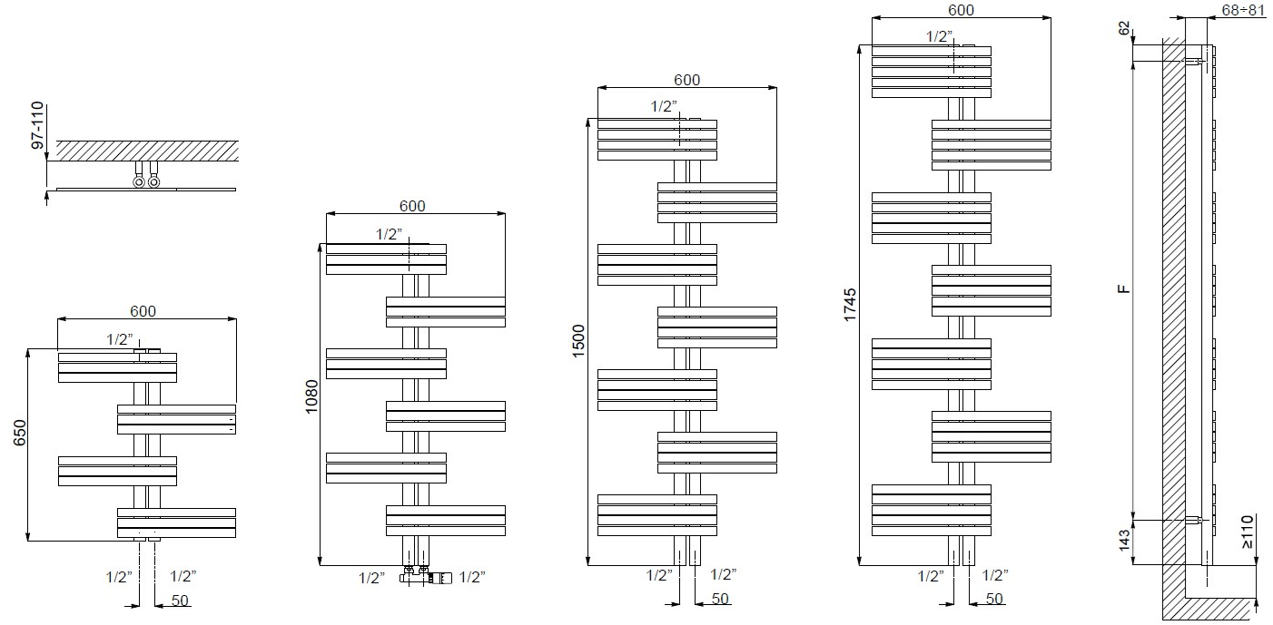 CORDIVARI Настенный радиатор горячей воды Inox sun-id-1354274 - Вид №1