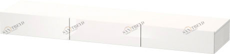 DS827302222 Полочка с ящиком DuraStyle #DS8273 1800 x 440 мм Белый глянцевый декор Duravit