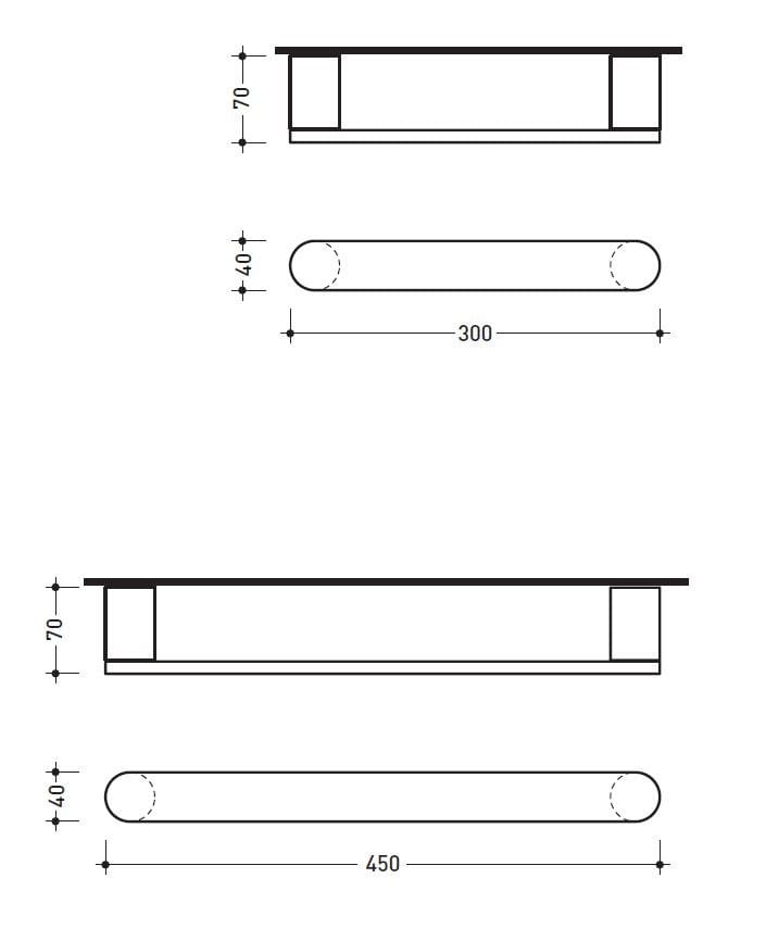 Держатель для полотенец из хромированного металла Ceramica Flaminia Two ARCH-00106125 - Вид №2