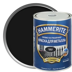 Краска гладкая Hammerite цвет чёрный 5 л 15690331 STLM-2016512