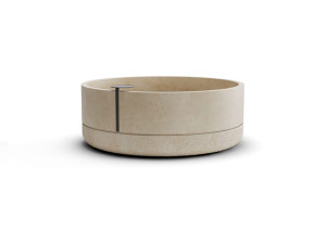 Круглая ванна из камня Лечче