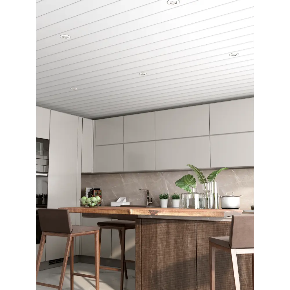 ARTENS Алюминиевый реечный потолок жемчужно-белый 1.35x0.9 м 15373301 STLM-1489153