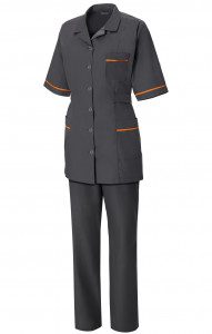 5049622 Костюм ВИТА женский графит с оранжевым  Одежда для салонов красоты  размер 60-62/158-164