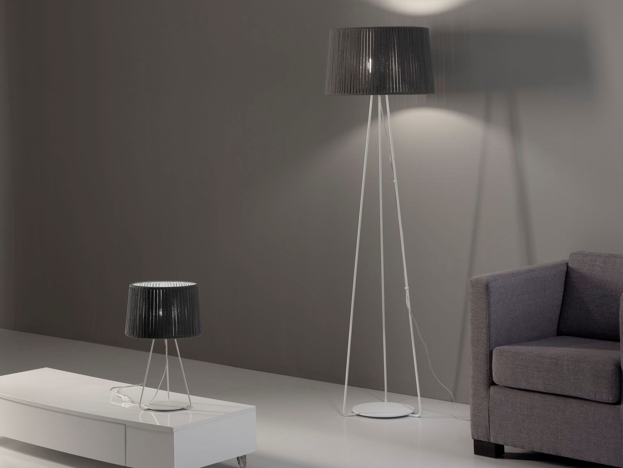 Светодиодный торшер ручной работы из веревки и металла Olé Lighting Drum ARCH-00083258 - Вид №2