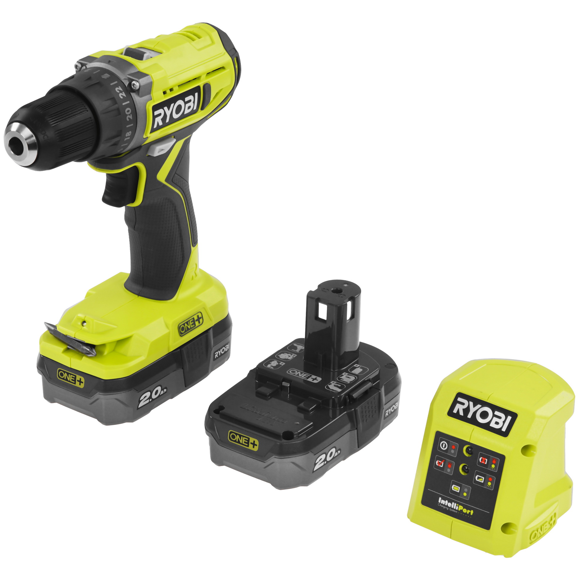 Дрель-шуруповерт Ryobi R18DD2-220S ONE+ 18V 5481209 STDN-0123401 - Вид №1