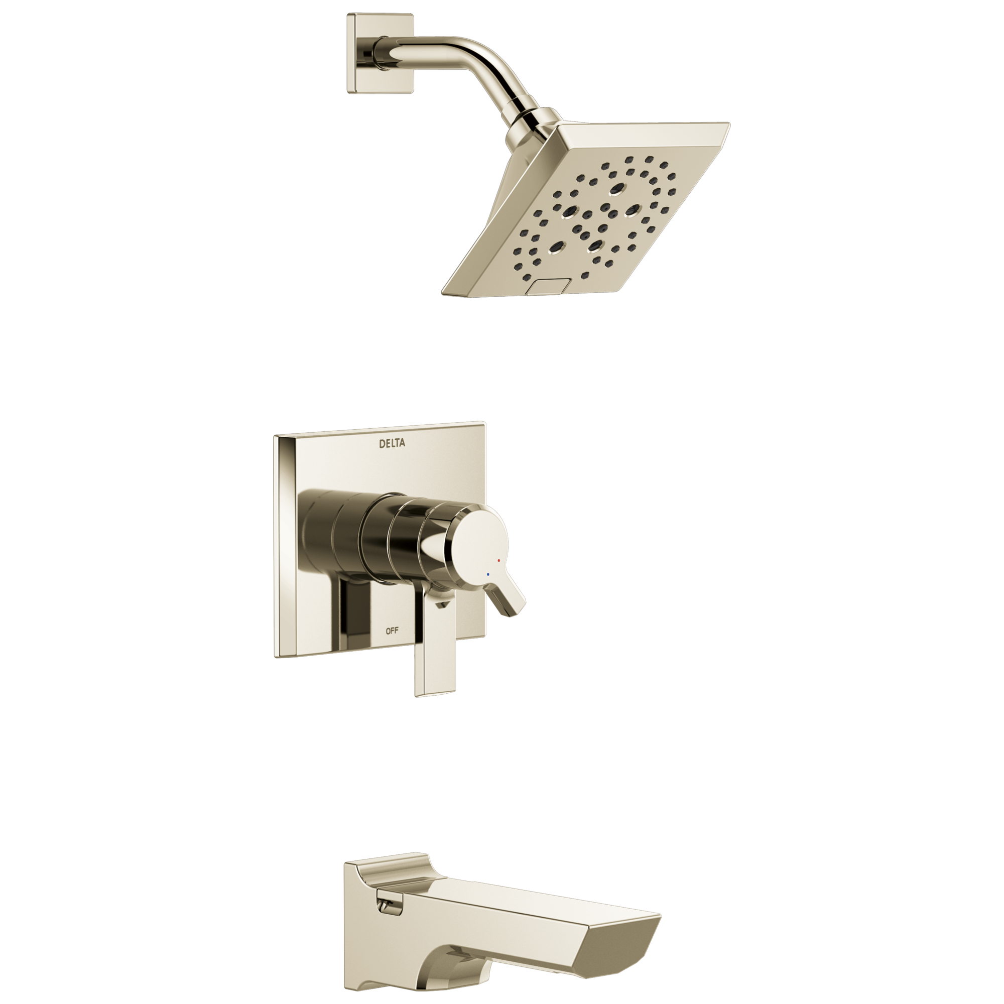 T17499-PN Monitor® 17 Series H2Okinetic® для ванны и душа Delta Faucet Pivotal Полированный никель 