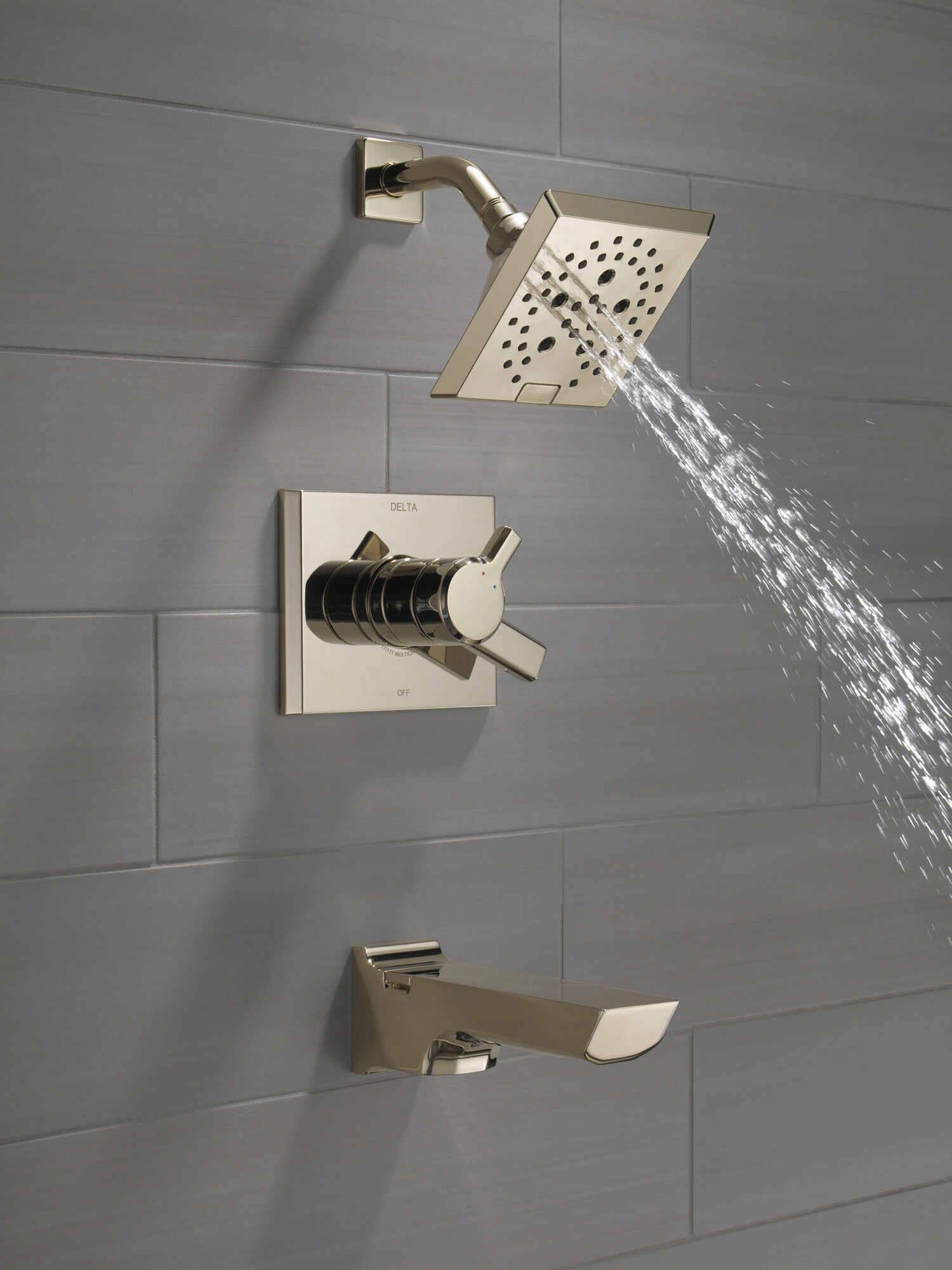 T17499-PN Monitor® 17 Series H2Okinetic® для ванны и душа Delta Faucet Pivotal Полированный никель  - Вид №5