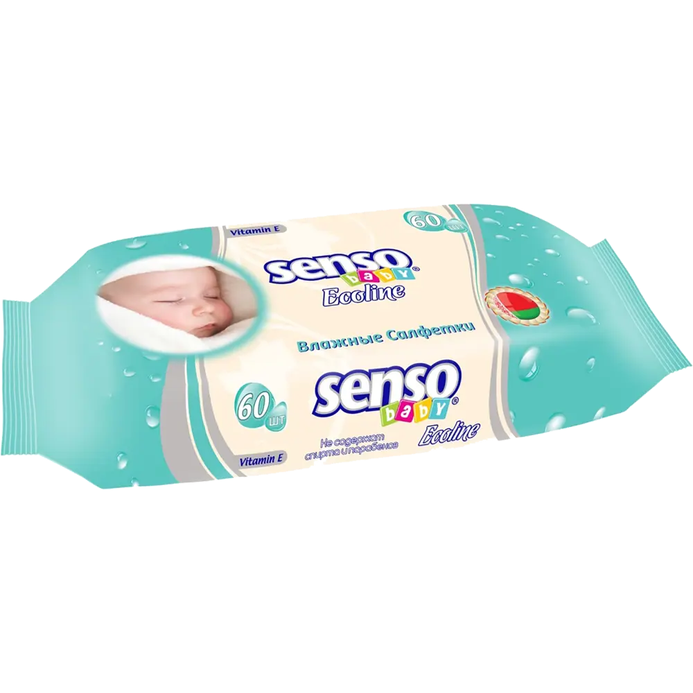 Салфетки влажные для детей «Senso baby Ecoline» 60 шт. 82628977 STLM-2002291 Santreyd 