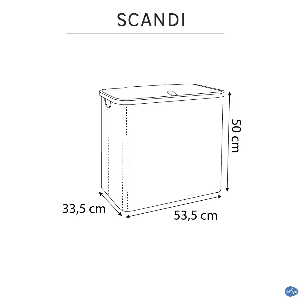 Корзина для белья Sensea Scandi прямоугольная цвет серый 82900590 STLM-2101737 - Вид №12
