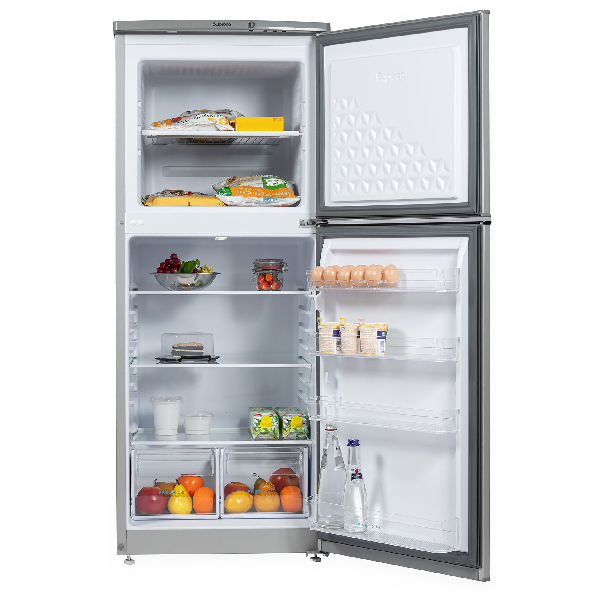 9248630 Холодильник с морозильником   Бирюса M553 серебристый STDN-0087623 - Вид №5
