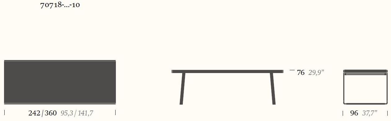 Kettal Раздвижной садовый обеденный стол из мрамора Bitta #7017 - Вид №3