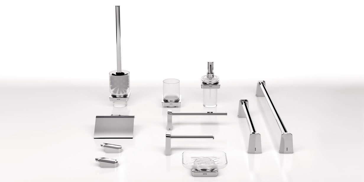 Sonia Держатель туалетной бумаги с крышкой настенный S6-Zen Хром 161034 - Вид №2