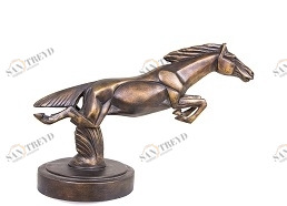 Статуэтка декоративная металлическая коричневая Jumping Horse PUSHA PUSHA 062764 Бронза 