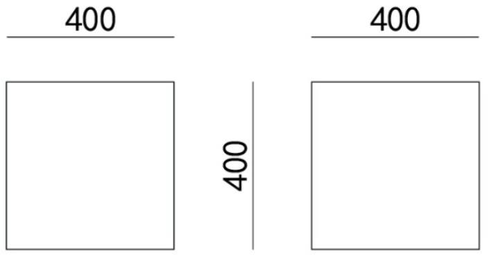 HC28 Cosmo Низкий квадратный журнальный столик из нержавеющей стали  71c001  - Вид №1