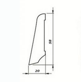 Плинтус Pedross Шпонированный Мербау 2500х58 мм 1010000817 - Вид №1