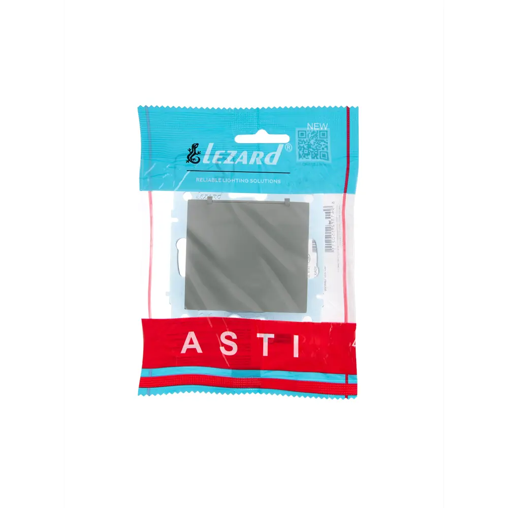 Розетка встраиваемая Lezard Asti с заземлением с крышкой цвет платина STLM-2100969 - Вид №5