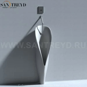 473059 Настенный писсуар, уринал с мушкой Kerasan Artwork