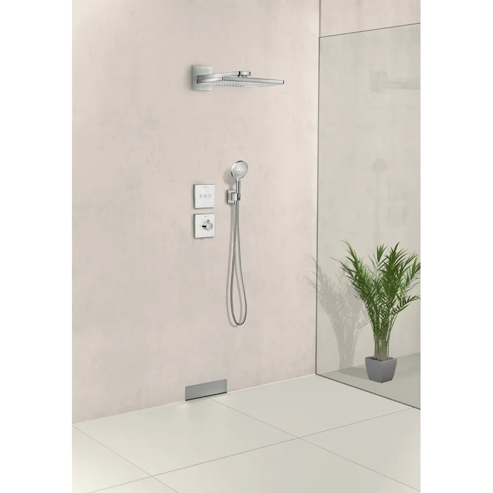 Подключение для шланга душевого Hansgrohe Fixfit Square с держателем цвет хром STLM-2099073 - Вид №1