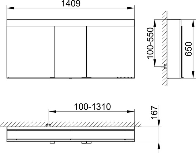 21553171301 Зеркальный шкаф KEUCO Edition 400 - Вид №2