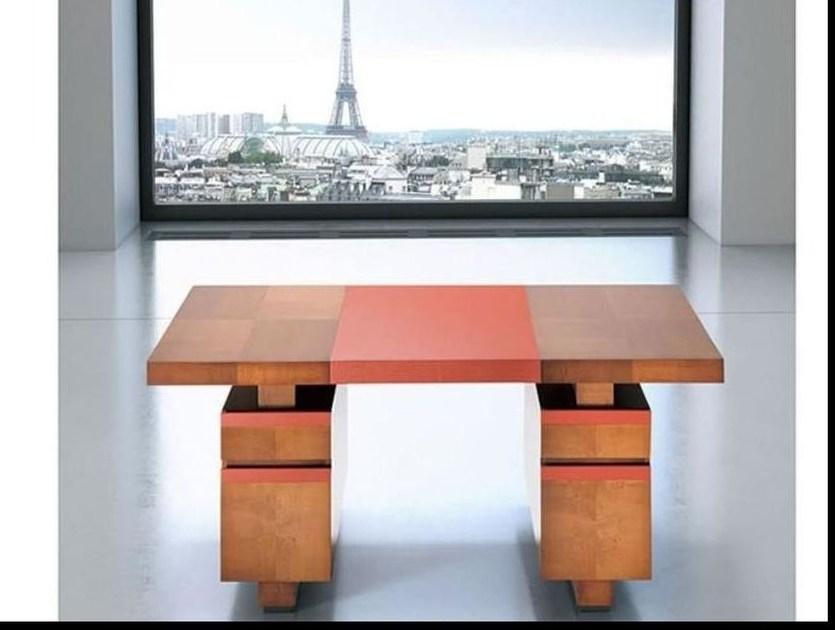 HUGUES CHEVALIER Прямоугольный деревянный стол в современном стиле Iconic sun-id-1508361 - Вид №1