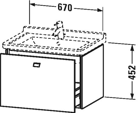 BR404109191 Brioso Тумбочка подвесная Серо-коричневый декор Duravit - Вид №1