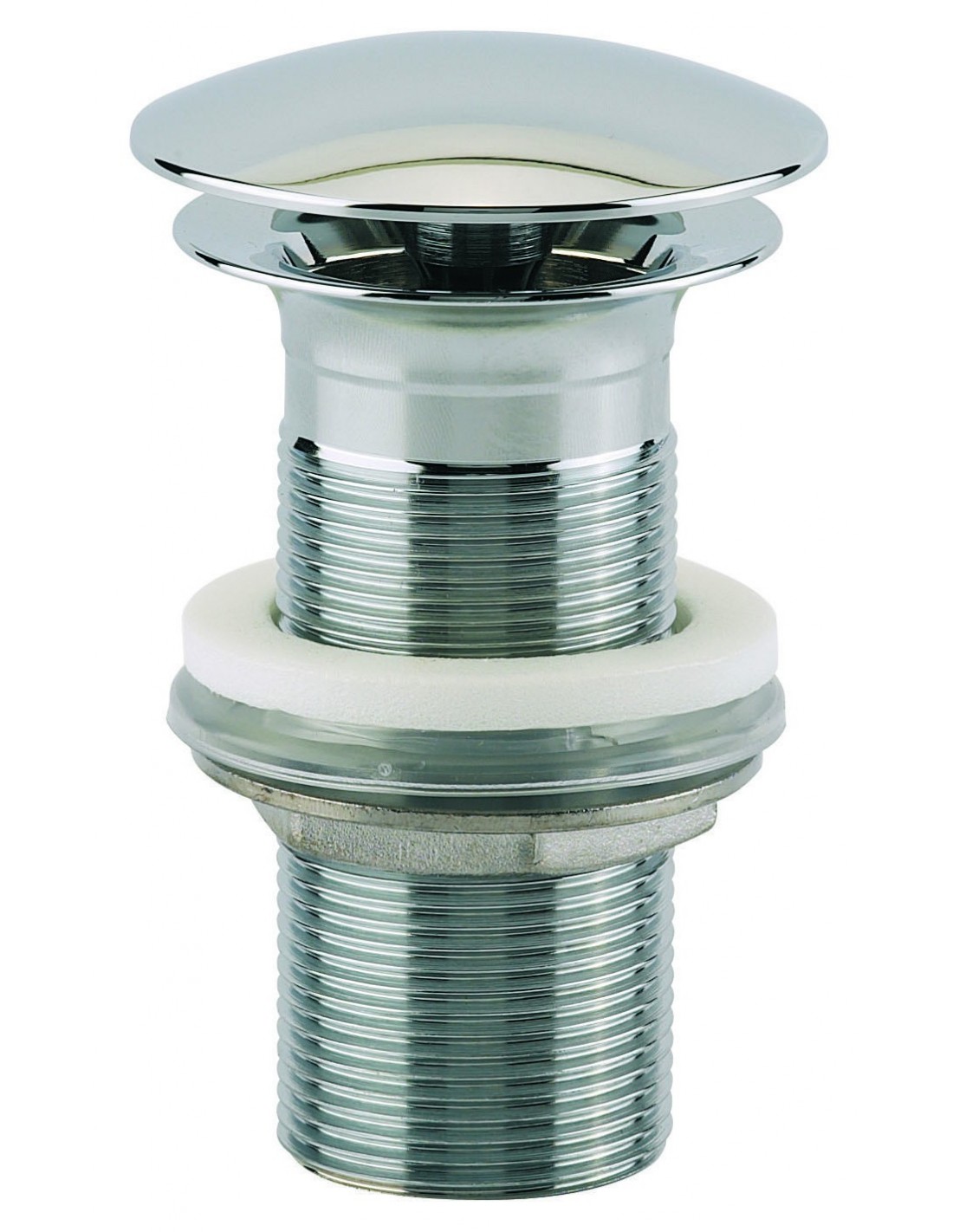 123500 000 00  Дизайнерский слив для умывальника, свободный слив, высота 100 мм, зажим 9/75 мм, хромированная латунь Valentin Хром 