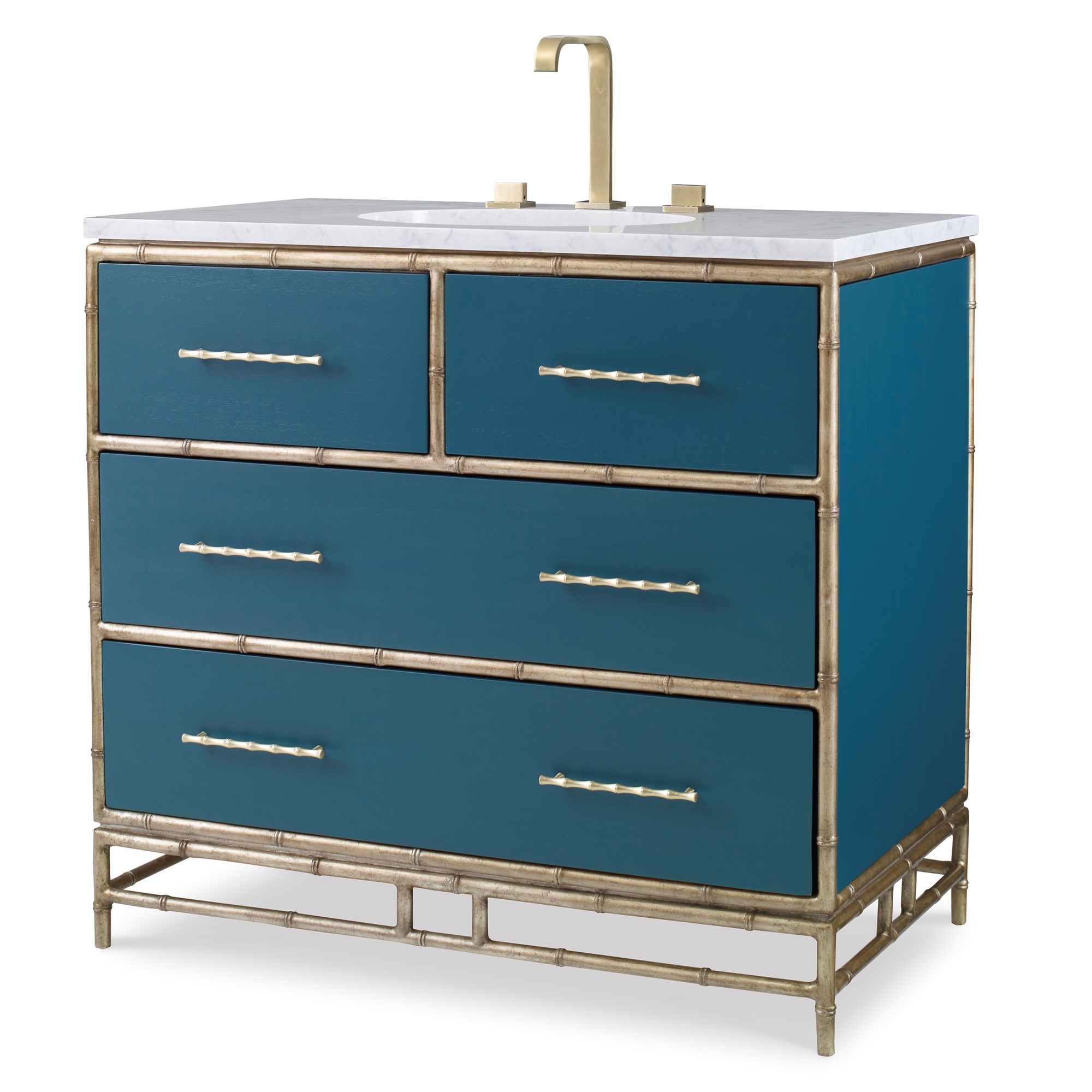 Тумбочка, большая (от 37 до 59,5) 09175-110-333 Chinoiserie Sink Chest - Peacock Ambella  - Вид №1