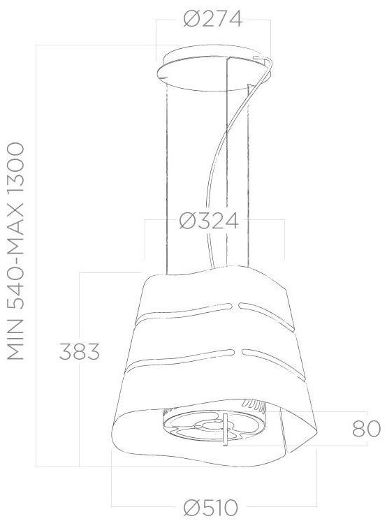 Elica Островная вытяжка из нержавеющей стали Evolution sun-id-1355166 - Вид №2