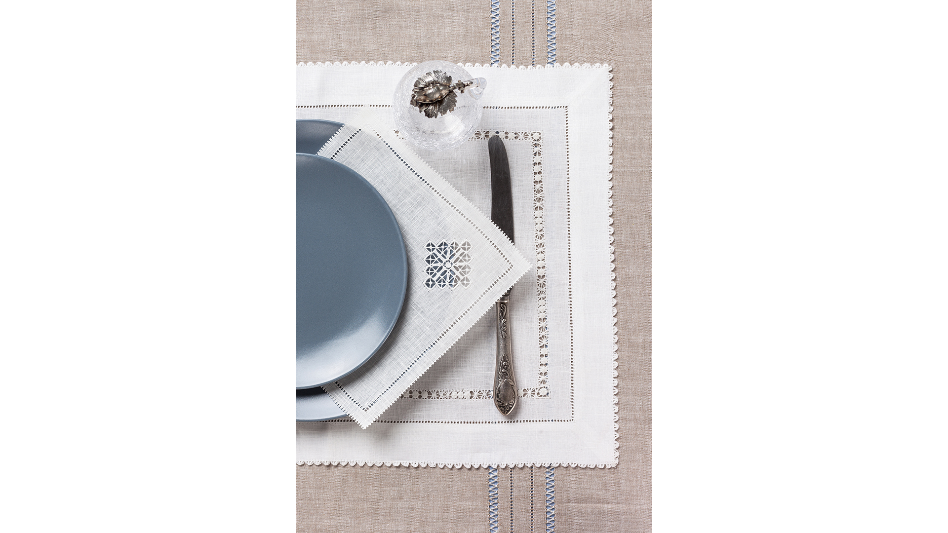 10616538 Крестецкая строчка Набор салфеток под приборы 50x35см Ткань  - Вид №3