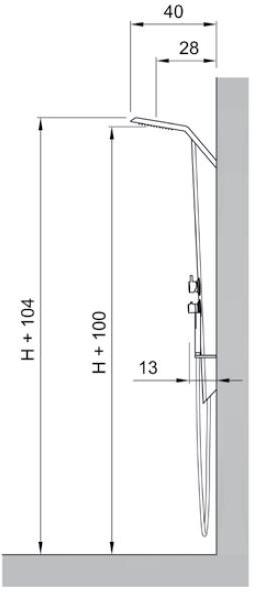 Samo Настенная душевая стойка с душевой лейкой Eclettica sun-id-1346462 - Вид №4