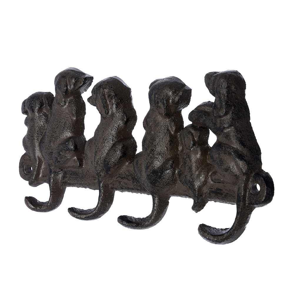 Вешалка настенная на 4 крючка черная 21 см "Щенята" BLUMEN HAUS СОБАКИ, ЖИВОТНЫЕ 00-3971635 Черный  - Вид №3