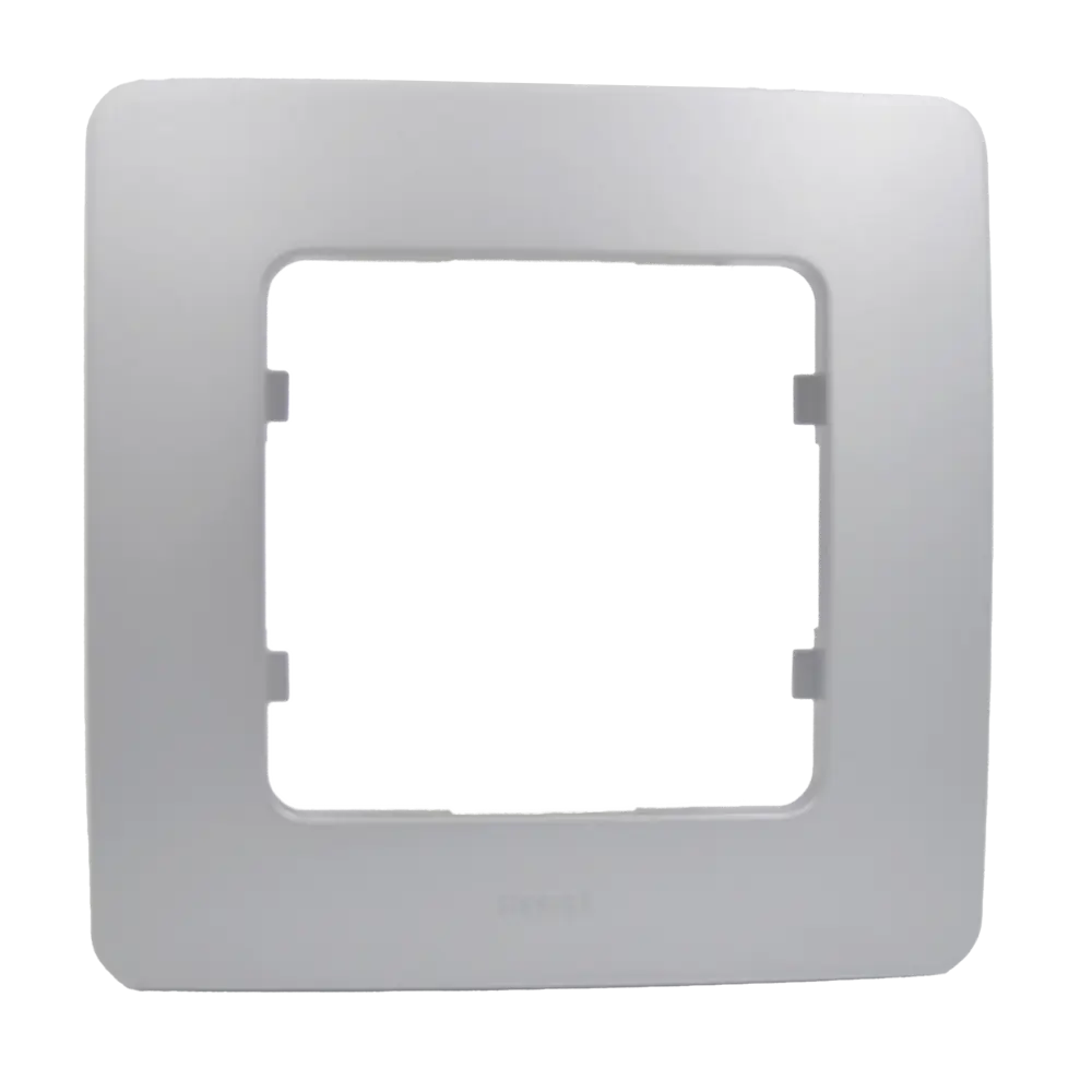 Рамка для розеток и выключателей Hegel 1 пост цвет серебро STLM-2167646
