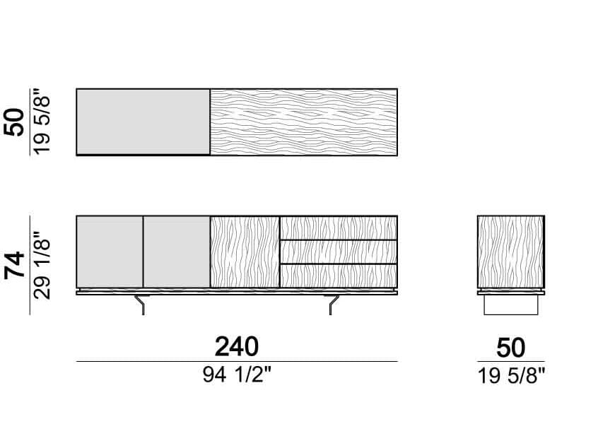 Шкаф из дерева и стекла с ящиками Arketipo BROOKLYN ARCH-00136623 - Вид №5