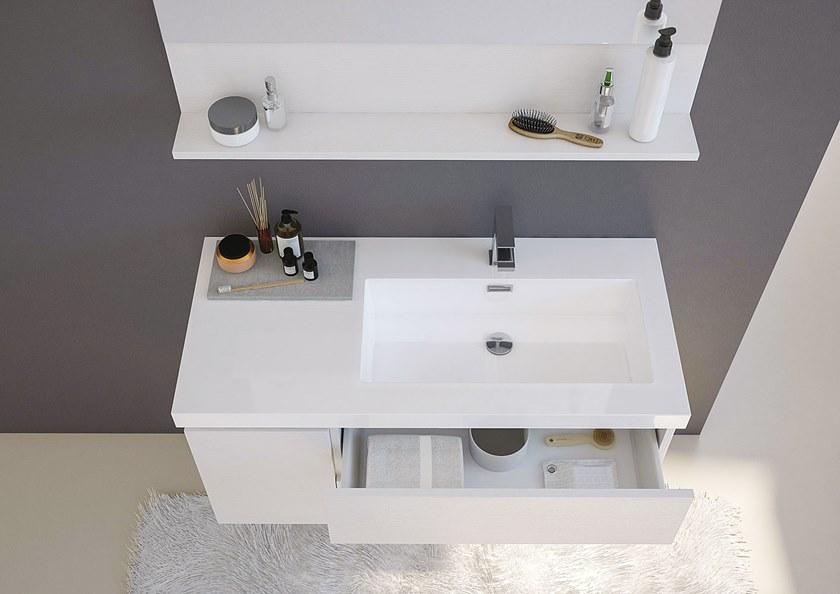 LEGNOBAGNO Тумба под умывальник подвесная с дверцами с ящиками Express sun-id-1346955 - Вид №1