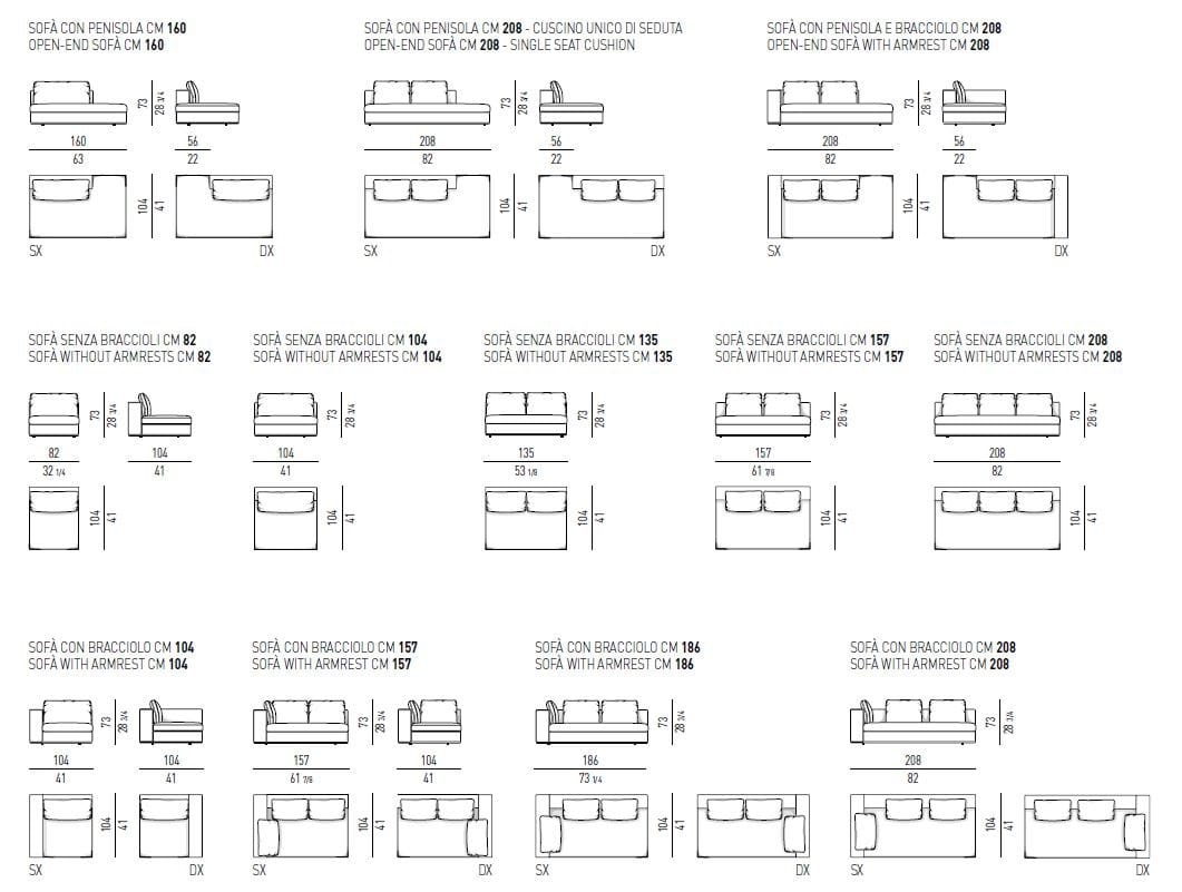 Ткань диван Minotti Гамильтон ARCH-00081571 - Вид №20