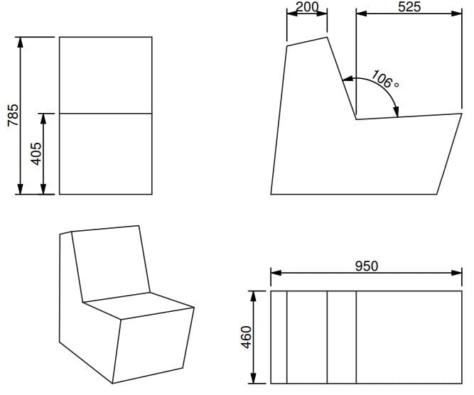 QM Foam кресло для контракта Quinze & Milan PRIMARY SOLO ARCH-00101022 - Вид №13