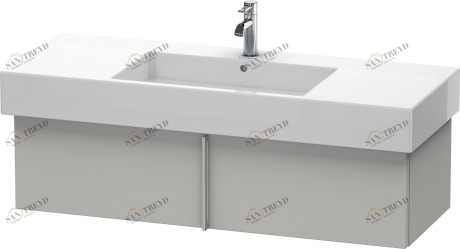 VE611500707 Vero Тумбочка подвесная Бетонно-серый матовый декор Duravit