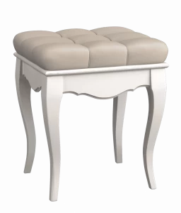 Табурет мягкий с капитоне состаренная слоновая кость Aletan-Provence АЛЕТАН ALETAN - PROVENCE 177769 Слоновая кость;эффект старения