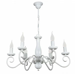 Люстра дизайнерская Blaise белая 10036-6L SUPERNW СВЕЧИ 056739 Белый