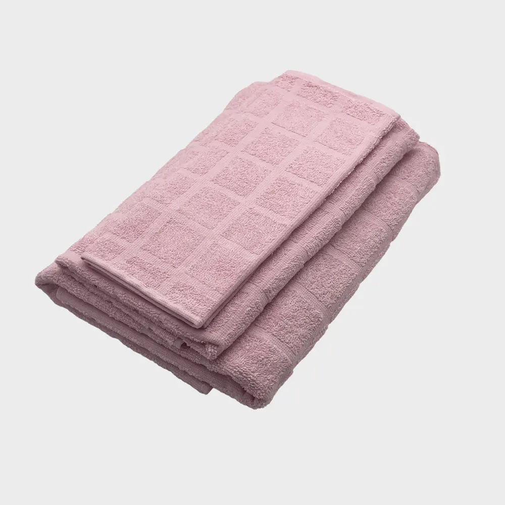 Набор махровых полотенец Belezza Мельбурн 30x50 см 50x90 см 70x130 см цвет розовый STLM-2064728 - Вид №1