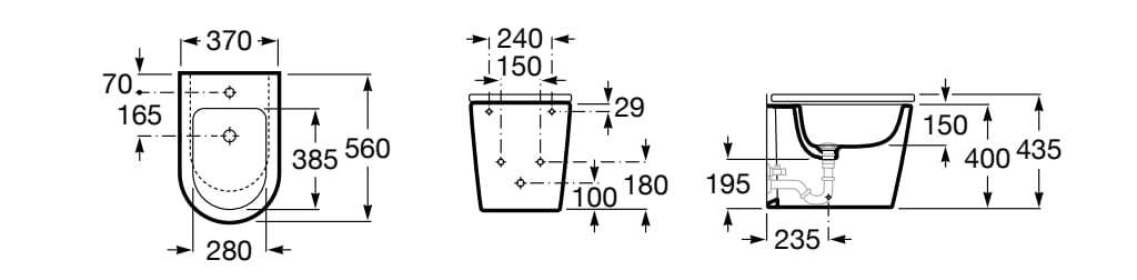 Напольное керамическое биде Roca Inspira ARCH-00085566 - Вид №1