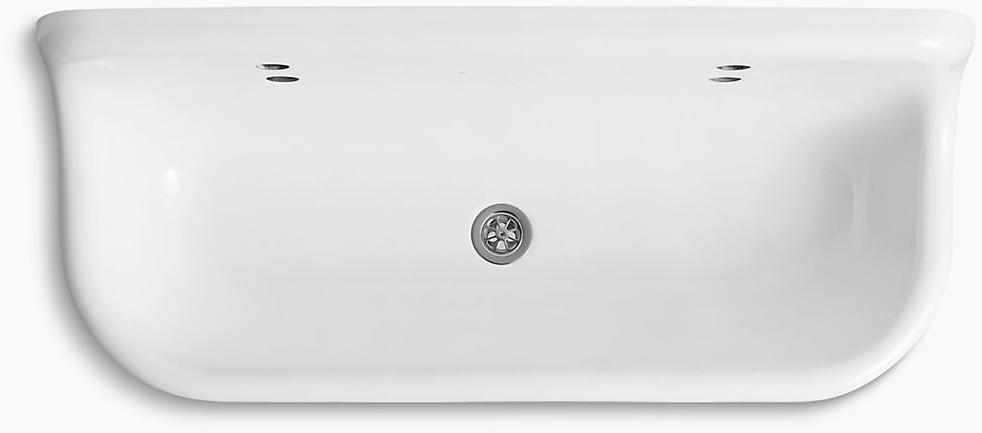 K-3202-0 Подвесная раковина настенная прямоугольная Kohler  белая  - Вид №2