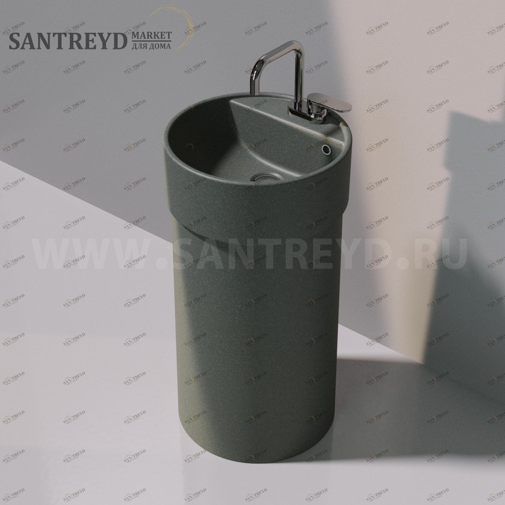 505042ACOLC7037 Напольная раковина стоящая круглая Ceramica Flaminia Twin