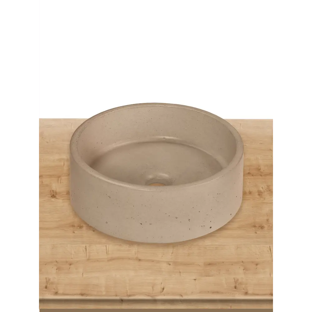 Раковина Round накладная 36x36 см цвет бежевый матовый Santreyd STLM-2032677 - Вид №3