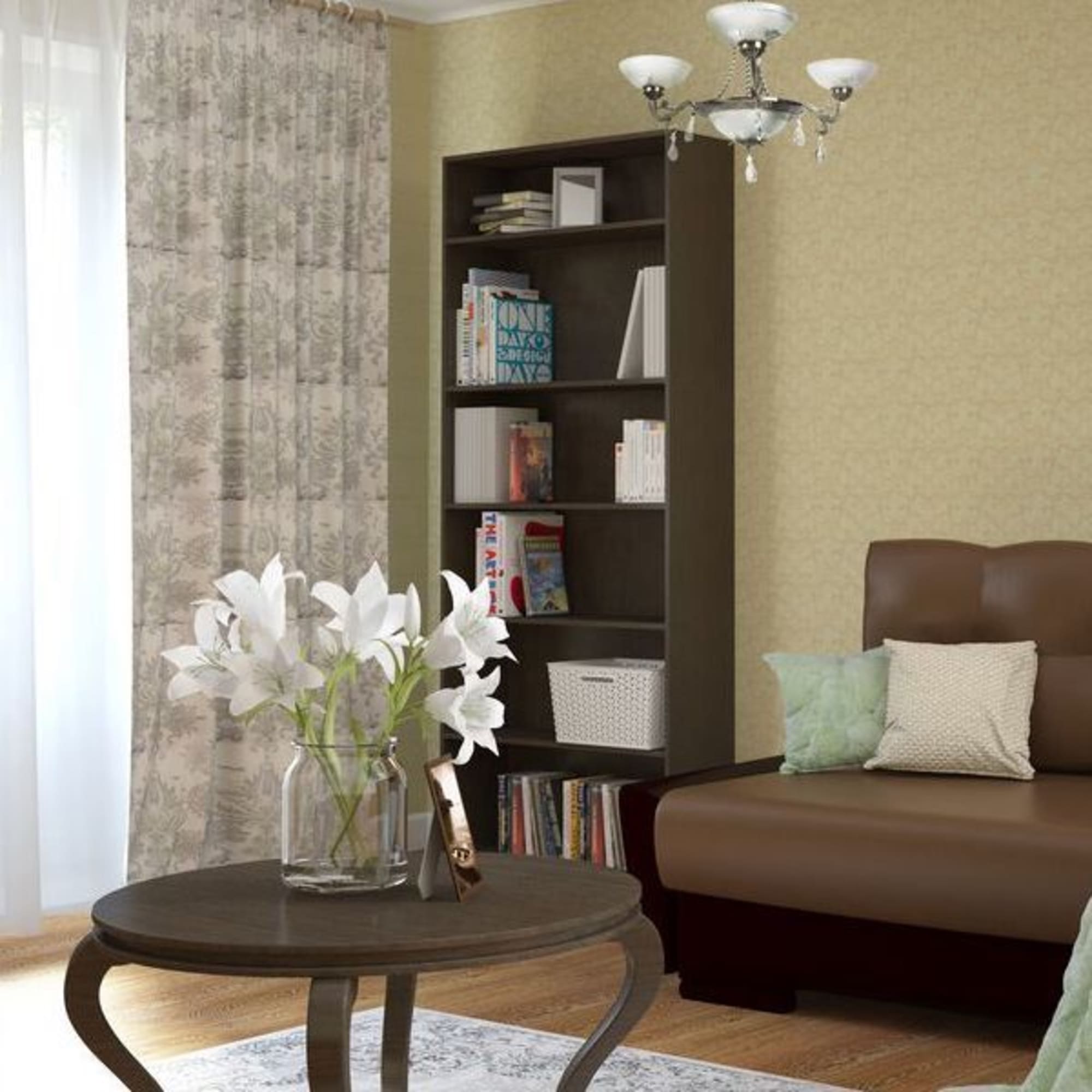 18142912 Стеллаж Кабуки 80x201x28 см, ЛДСП, цвет венге Santreyd  - Вид №3