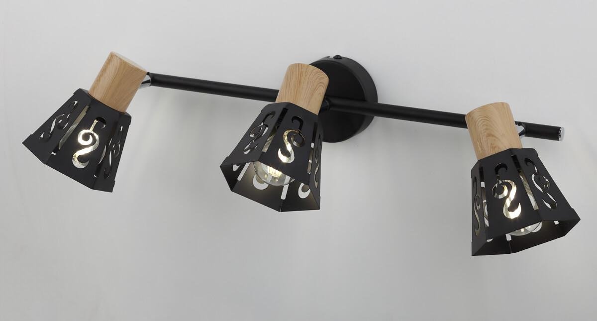 Спот настенный на 3 лампы черный Notabile 7005-703 RIVOLI NOTABILE 00-3924516 Черный  - Вид №1